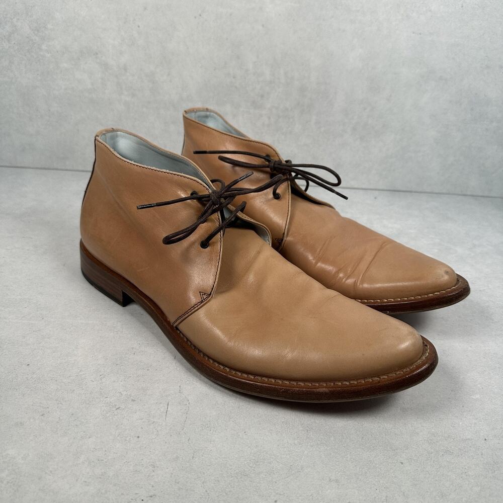 Pawelk's Boots Mens Size 10 Brown Tan Leather Chukka Made In Italy Dress Boots